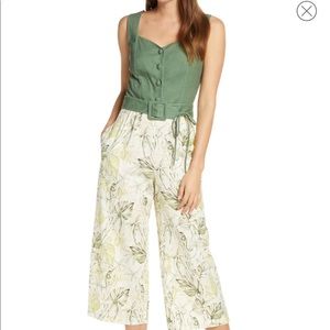 Gal Meets Glam Rachel Linen Blend Jumpsuit